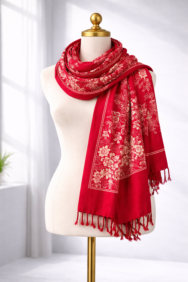Premium Floral Printed Soft Scarf for Women | Lightweight Elegant Wrap