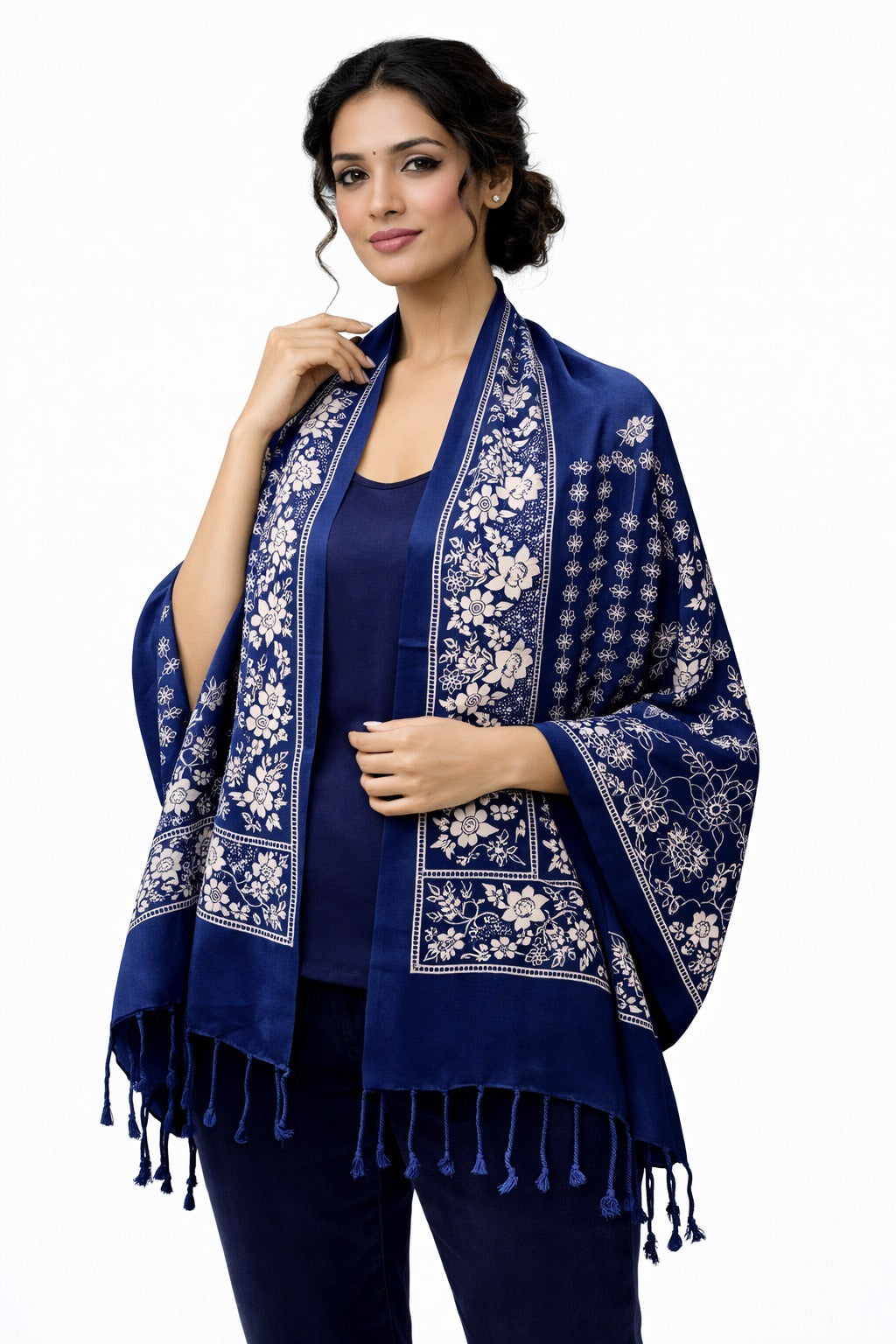 Premium Designer Floral Scarf for Women | Soft Lightweight Ethnic Wrap
