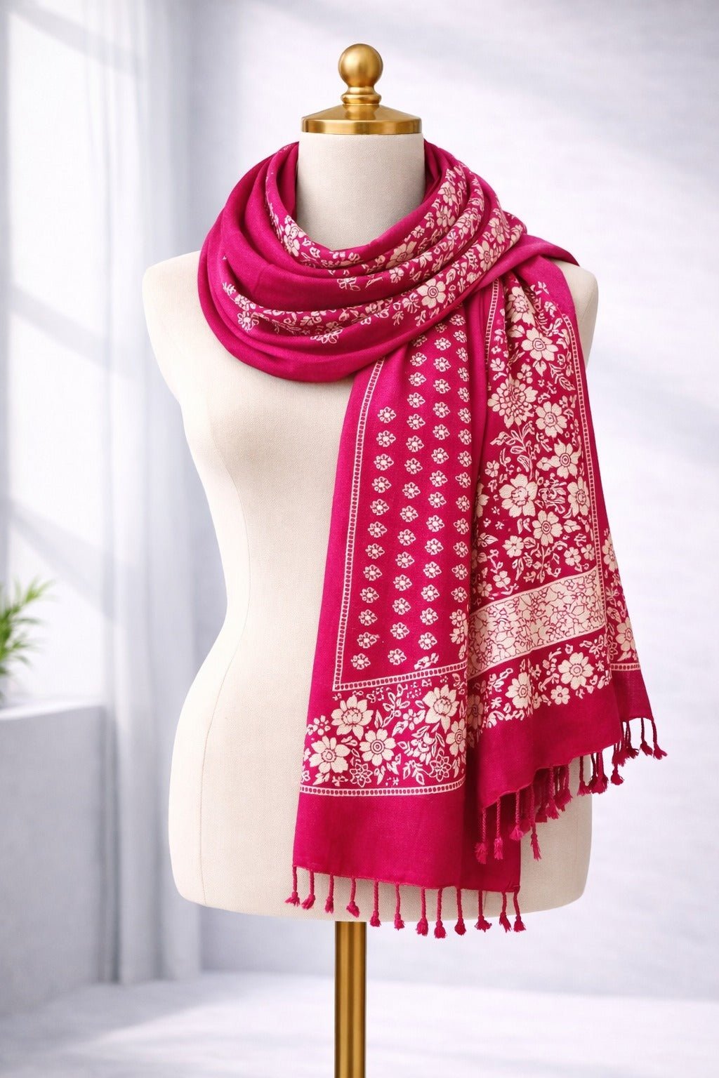 Premium Designer Floral Scarf for Women | Soft Lightweight Ethnic Wrap