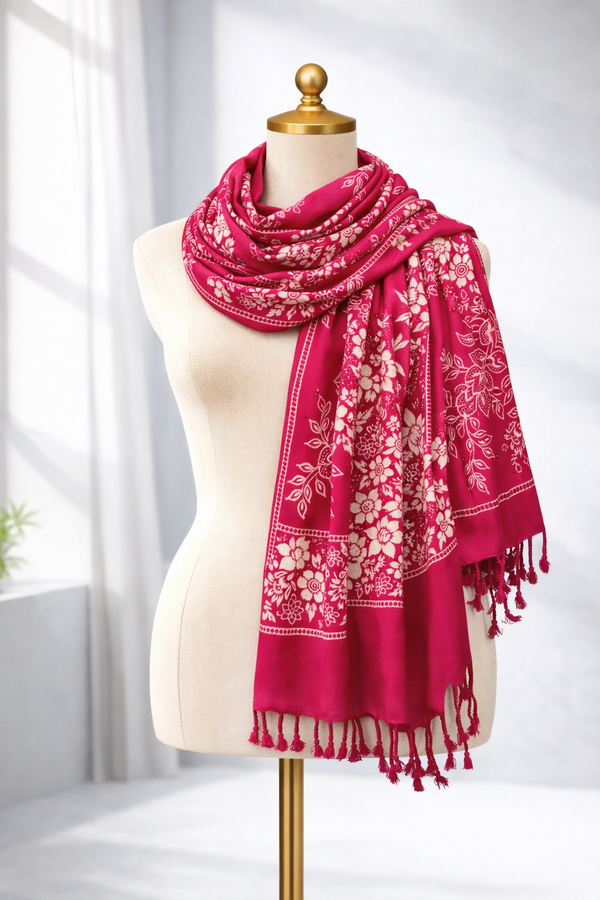 Premium Floral Printed Soft Scarf for Women | Lightweight Elegant Wrap