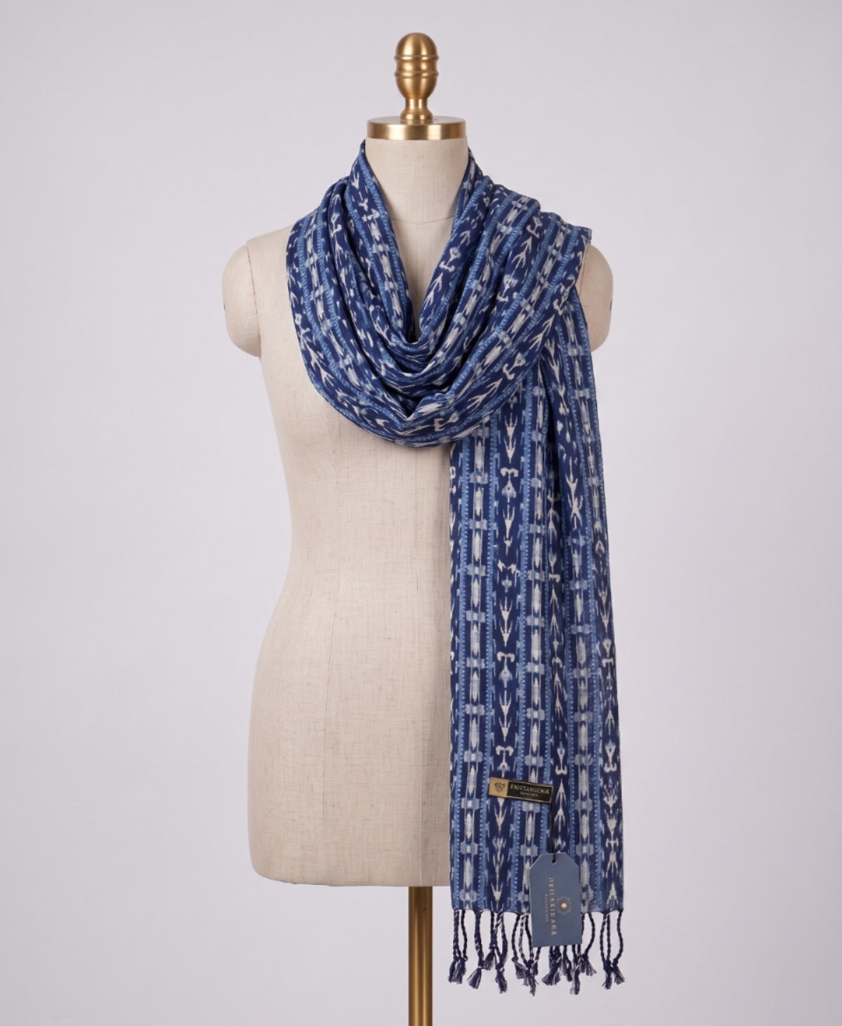 Premium Ikat Pattern Scarf for Women | Soft Lightweight Everyday Elegant Wrap