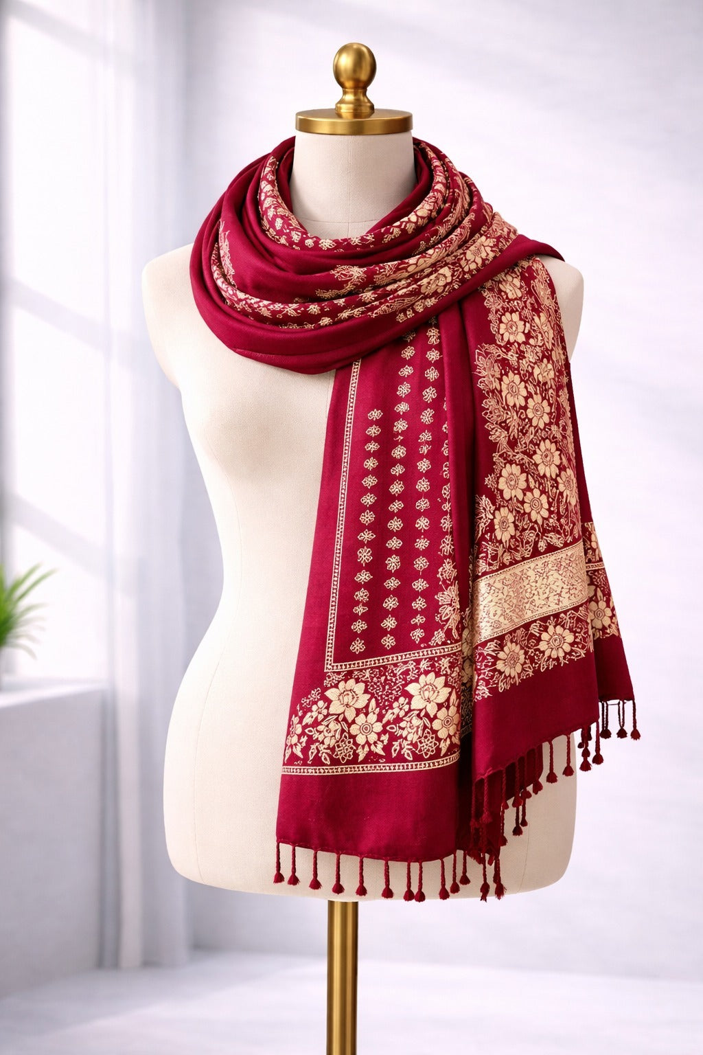Premium Designer Floral Scarf for Women | Soft Lightweight Ethnic Wrap