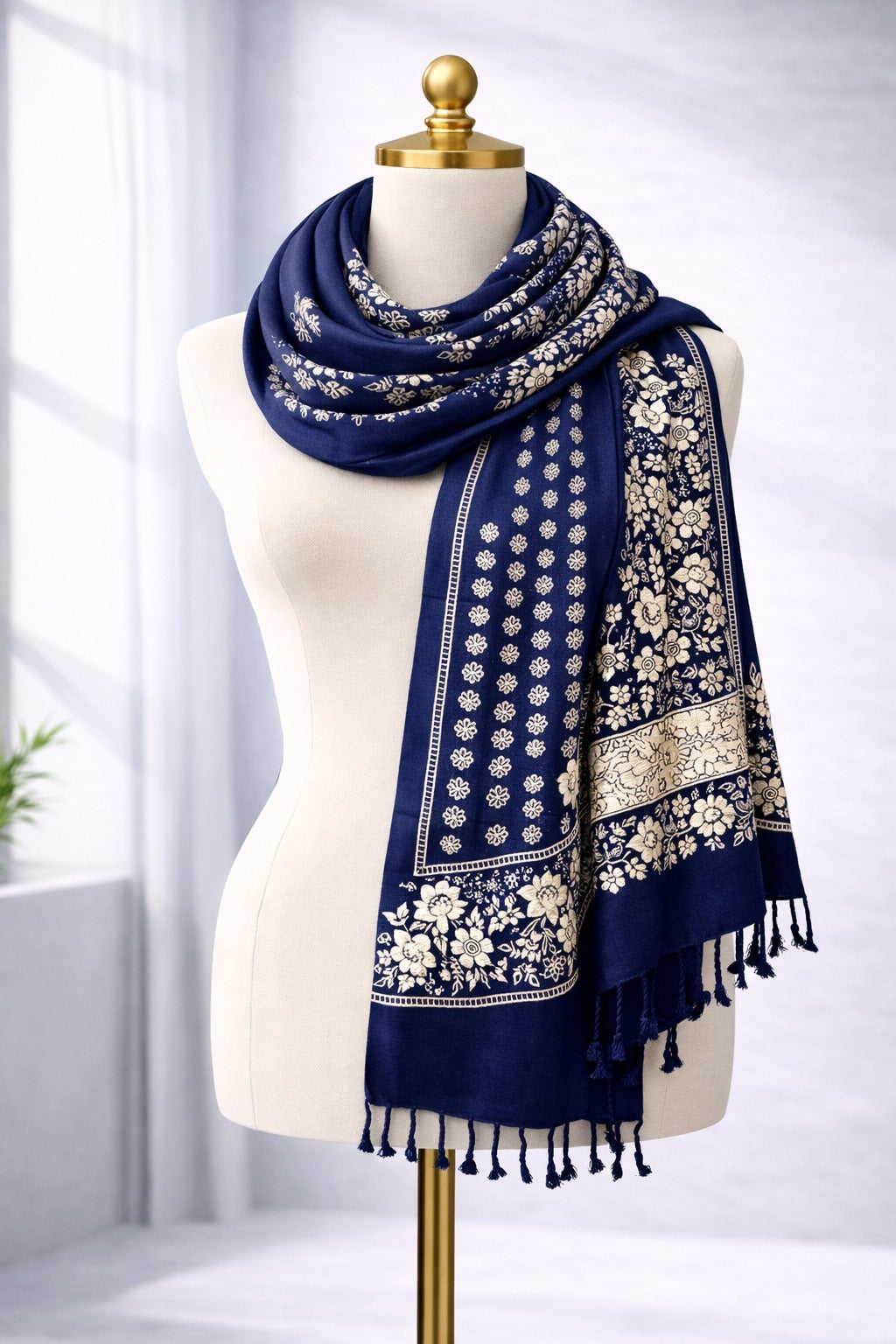 Premium Designer Floral Scarf for Women | Soft Lightweight Ethnic Wrap