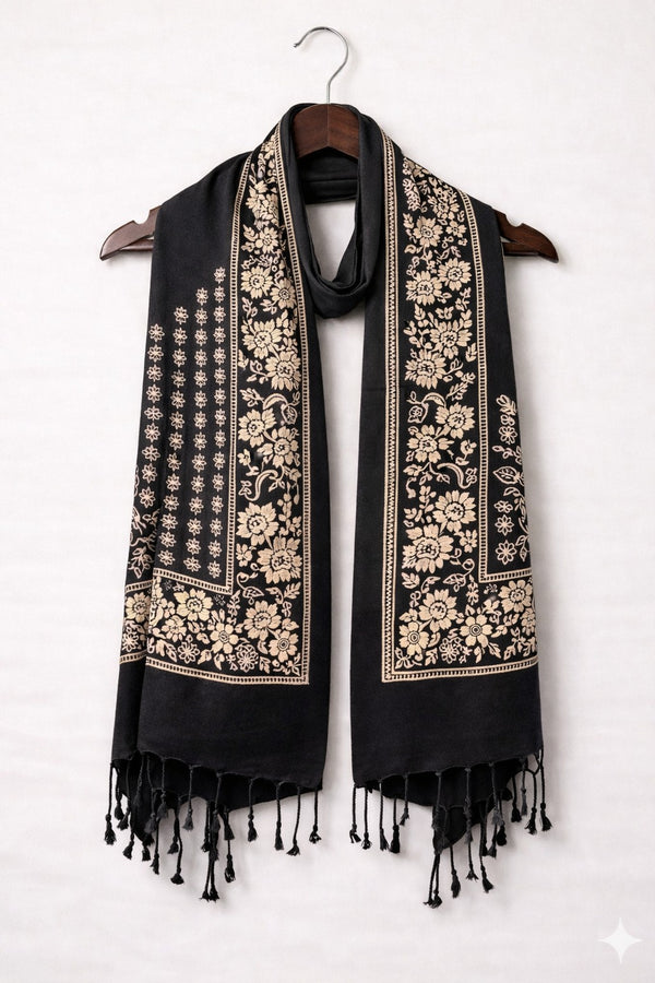 Premium Designer Floral Scarf for Women | Soft Lightweight Ethnic Wrap
