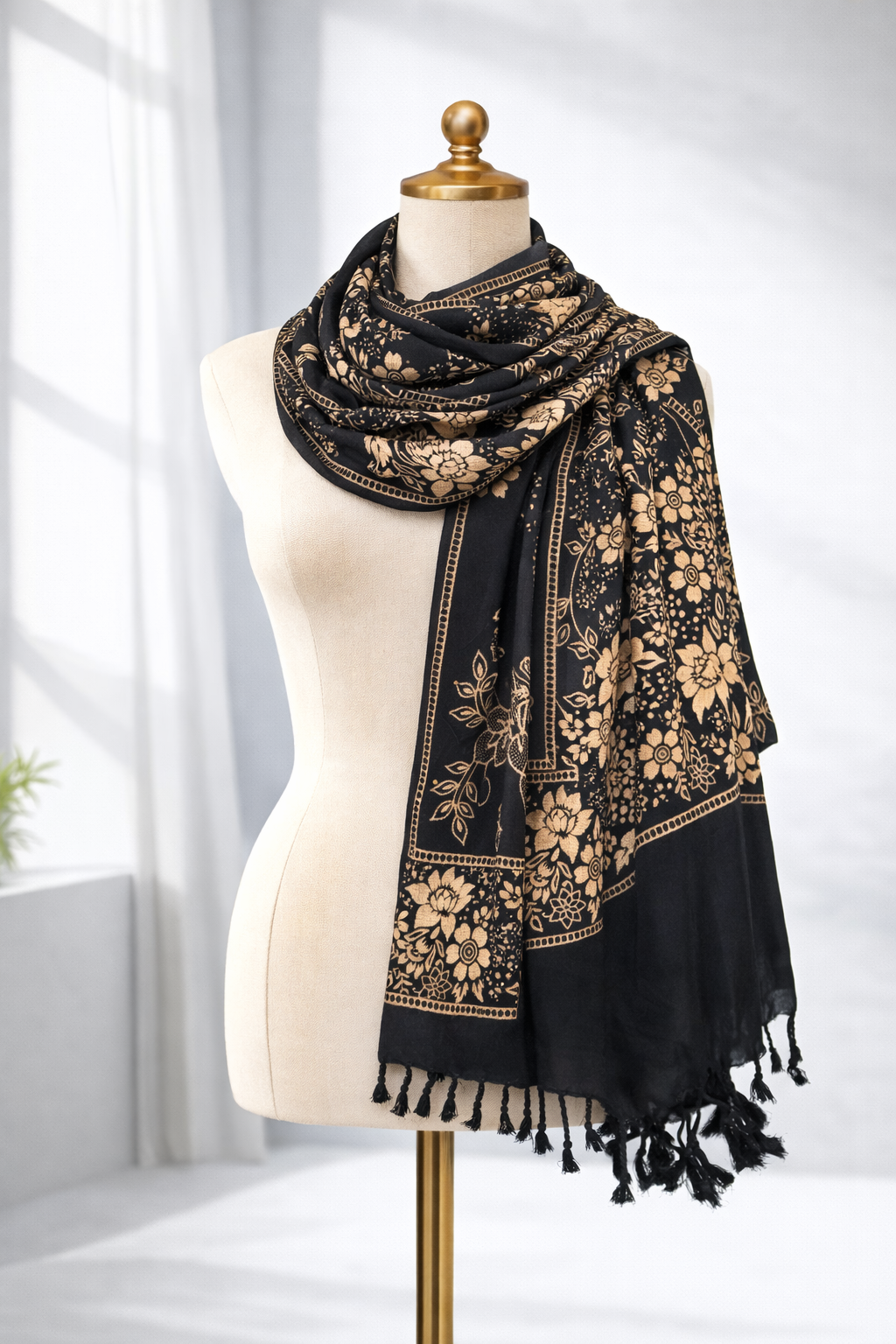 Premium Floral Printed Soft Scarf for Women | Lightweight Elegant Wrap