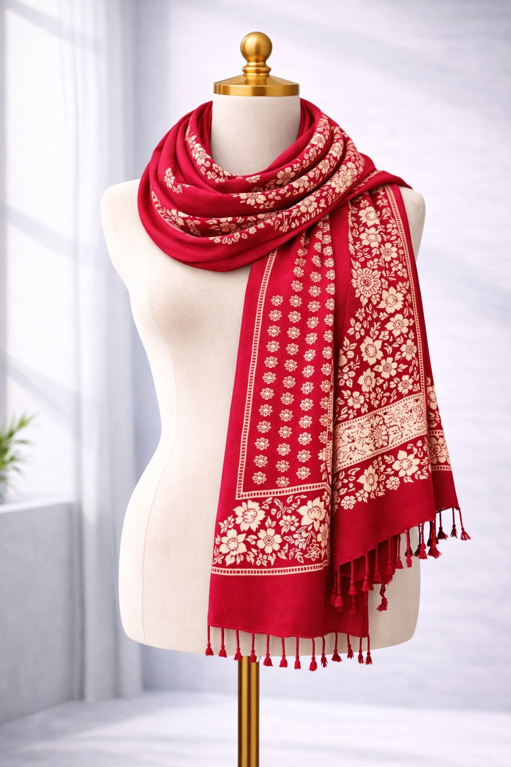 Premium Designer Floral Scarf for Women | Soft Lightweight Ethnic Wrap