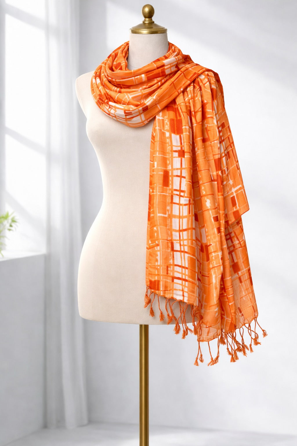 Premium Satin Printed Scarf for Women | Soft Lightweight Stylish Fashion Wrap