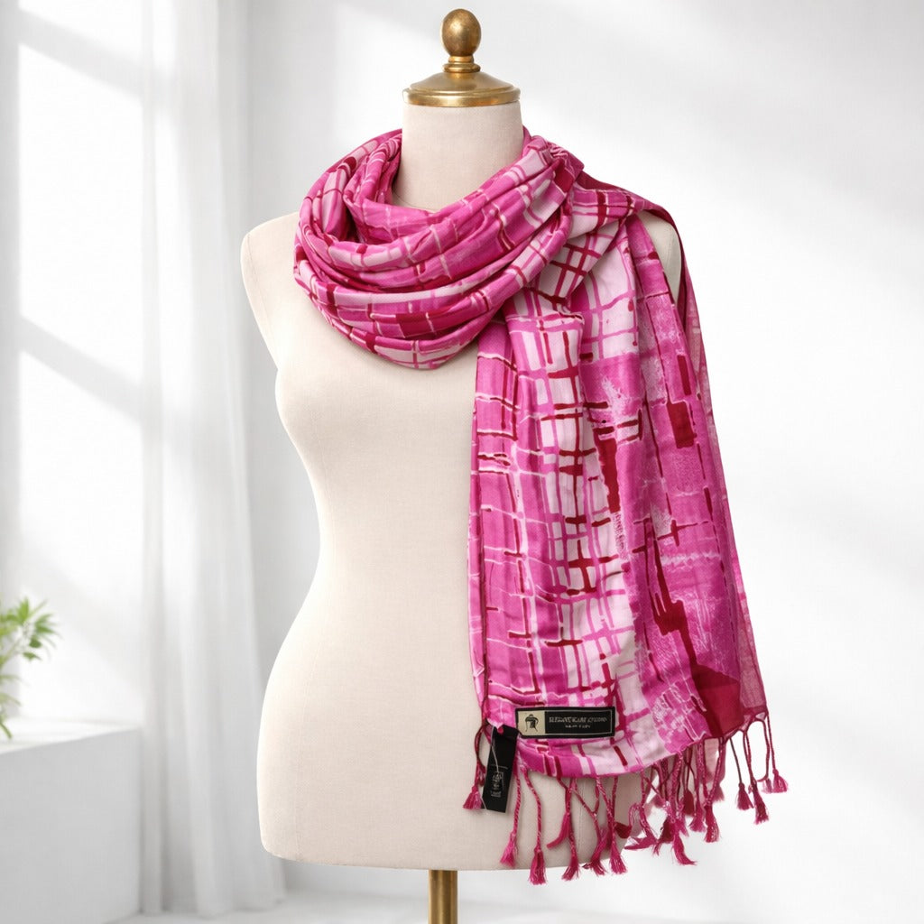 Premium Satin Printed Scarf for Women | Soft Lightweight Stylish Fashion Wrap